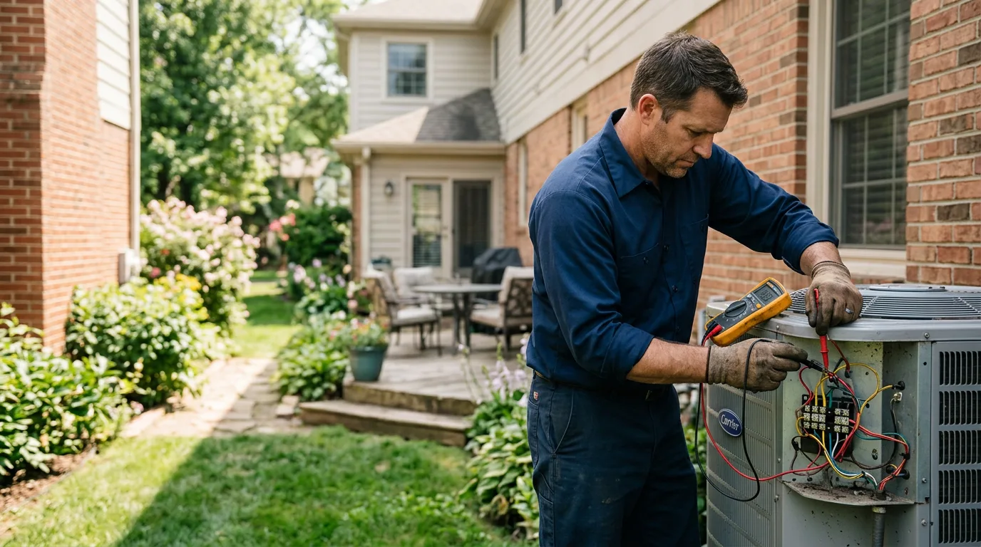 HVAC technician working near Harper, WV
